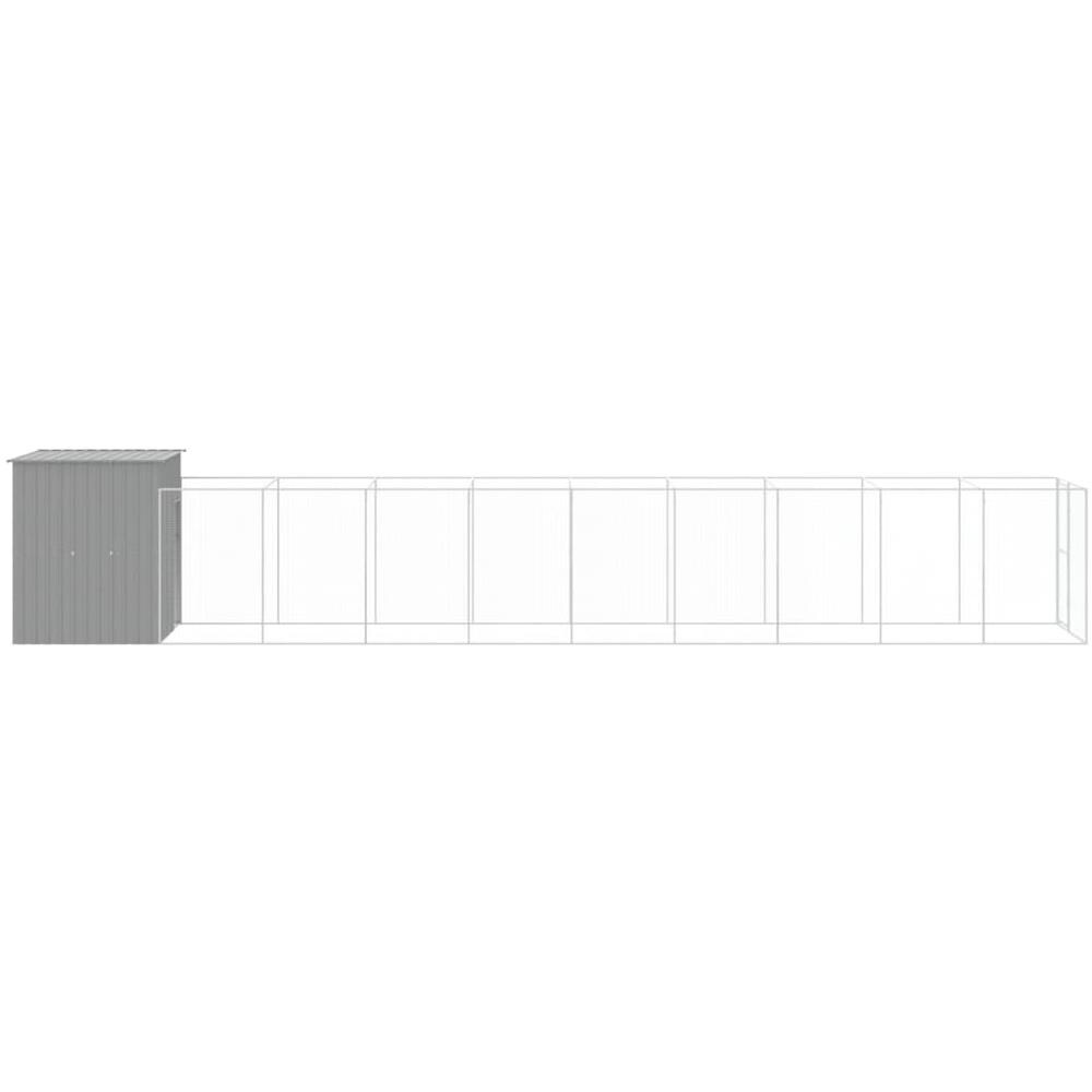 Casetta Cani Corsa Grigio Chiaro 165x1067x181cm Acciaio Zincato - Foto 2
