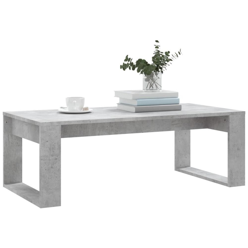Tavolino Salotto Grigio Cemento 102x50x35 Cm Legno Multistrato - Foto 3