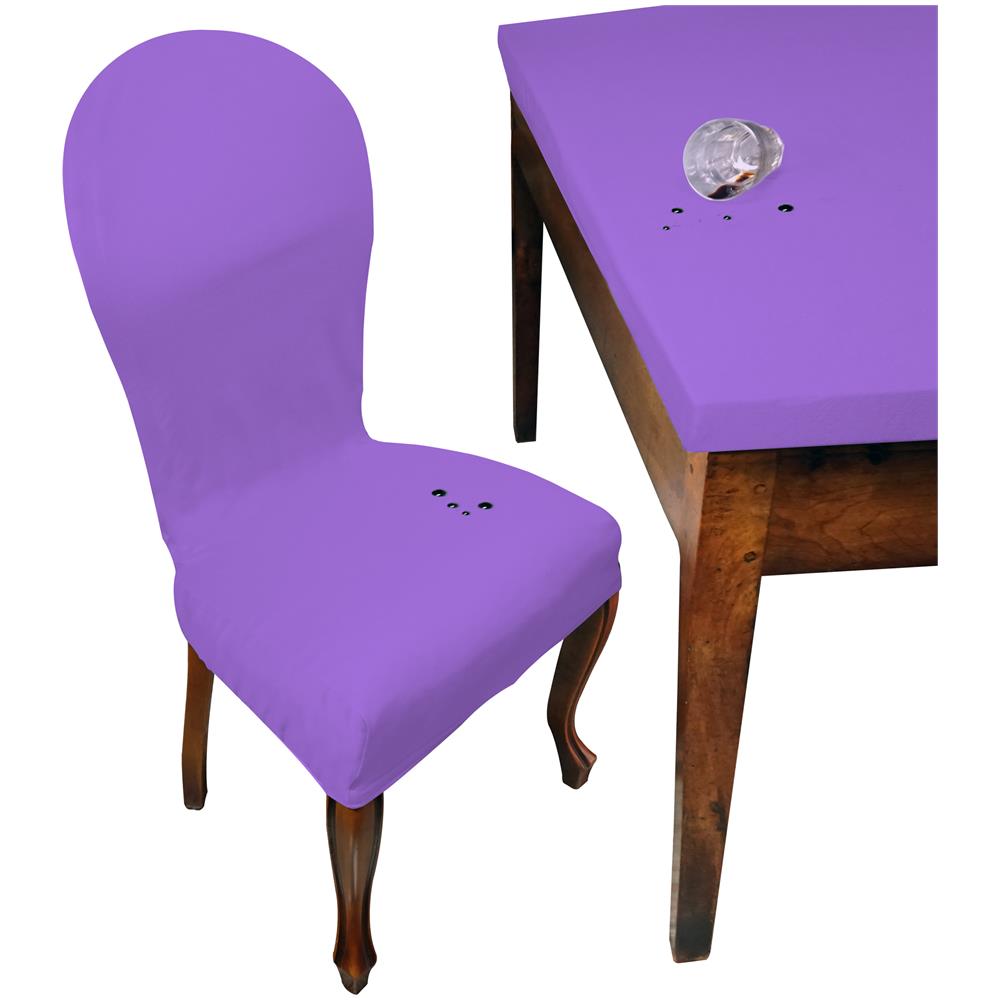 Set 4 Vestisedia Tondo Antimacchia Made In Italy Lilla - Foto 1