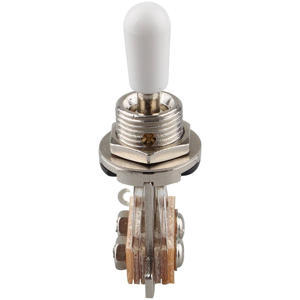 Futheda 2pcs Chitarra A 3 Vie Toggle Interruttore Pickup Selector Breve Interruttore Diritta Chitarra Elettrica Parti Con White Tip Knob - Foto 2