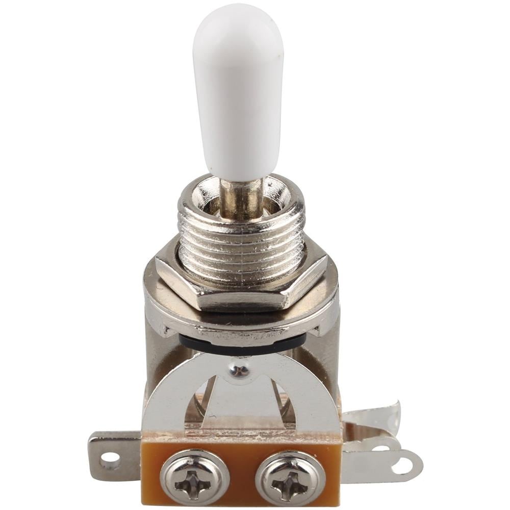 Futheda 2pcs Chitarra A 3 Vie Toggle Interruttore Pickup Selector Breve Interruttore Diritta Chitarra Elettrica Parti Con White Tip Knob - Foto 4
