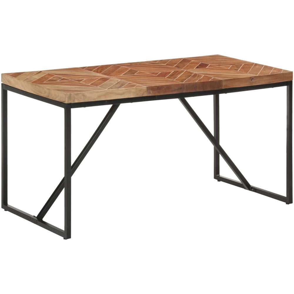 Tavolo Da Pranzo 140x70x76 Cm In Legno Massello Acacia E Mango - Foto 1