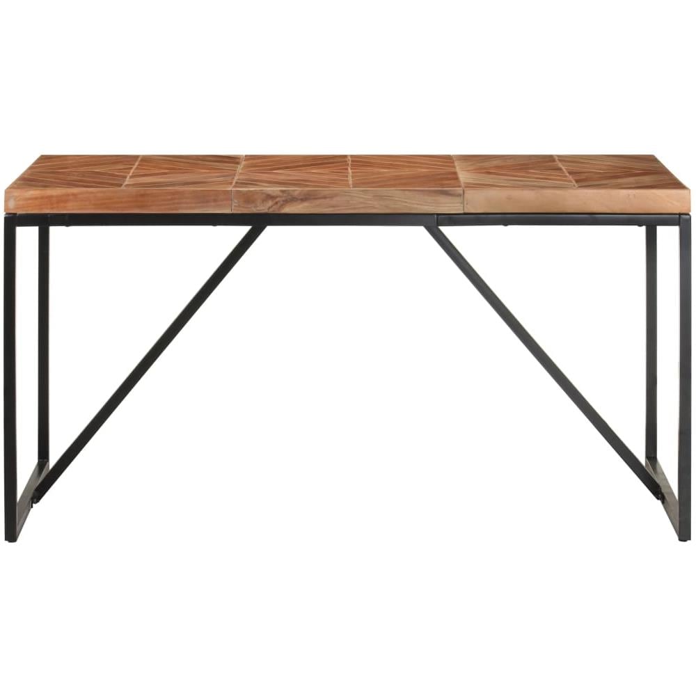 Tavolo Da Pranzo 140x70x76 Cm In Legno Massello Acacia E Mango - Foto 2