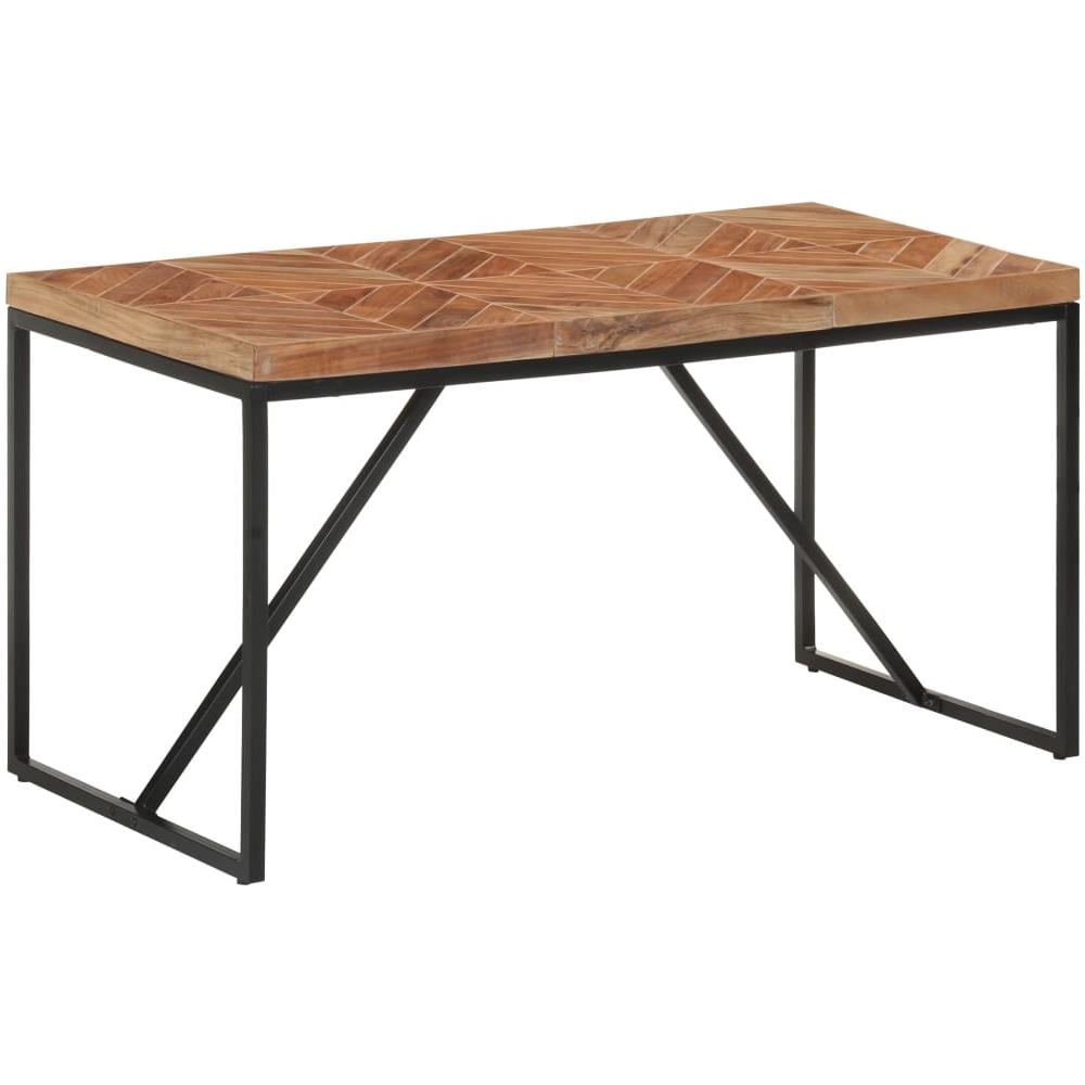 Tavolo Da Pranzo 140x70x76 Cm In Legno Massello Acacia E Mango - Foto 11