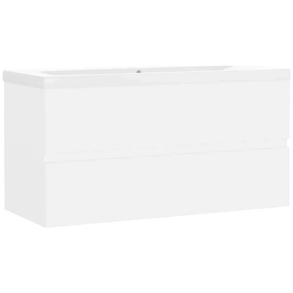 Mobile con Lavabo Integrato Bianco in Legno Multistrato - Foto 2