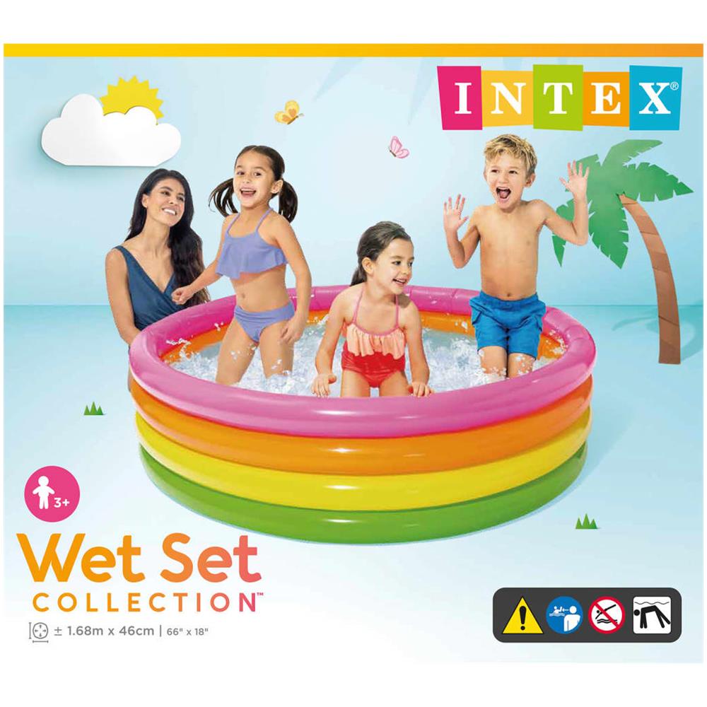 ntex Piscina Gonfiabile Sunset con 4 Anelli 168x46 cm - Foto 2