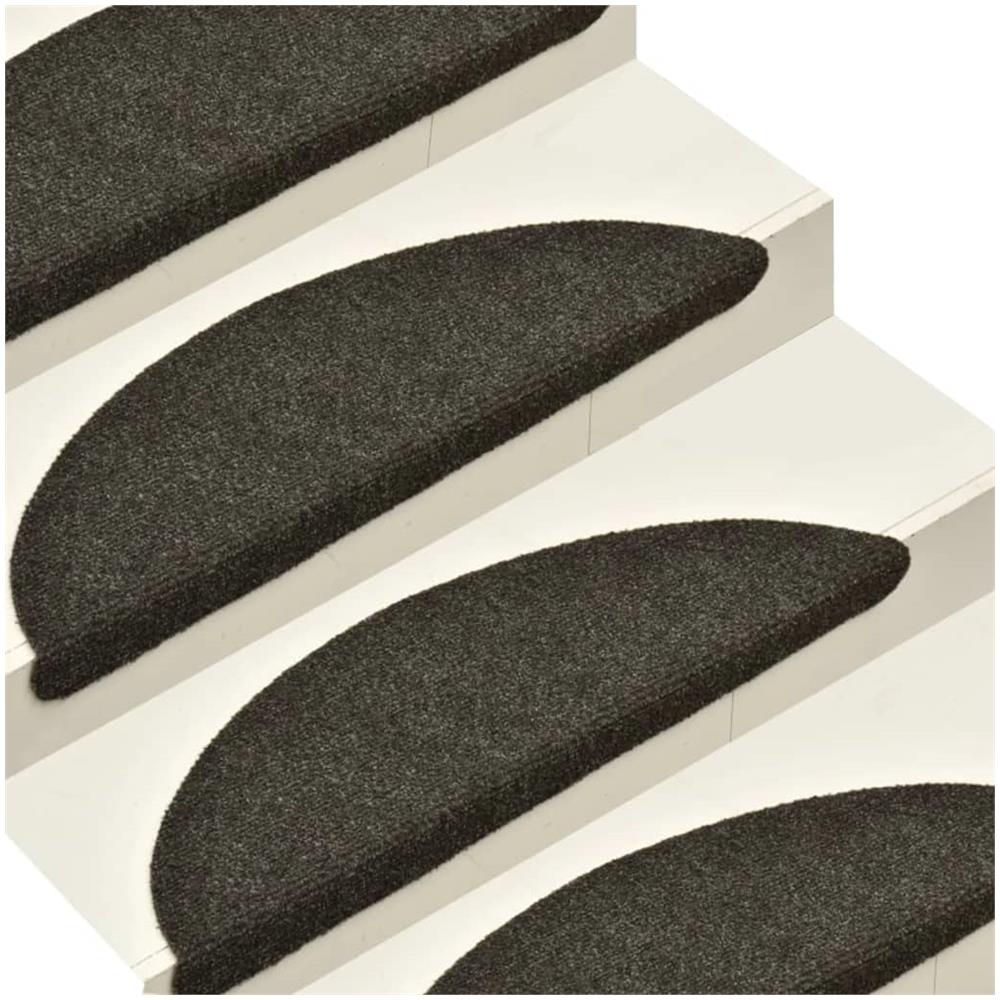 Tappetini per Scale 10 pz Antracite 56x17x3 cm Agugliati - Foto 2