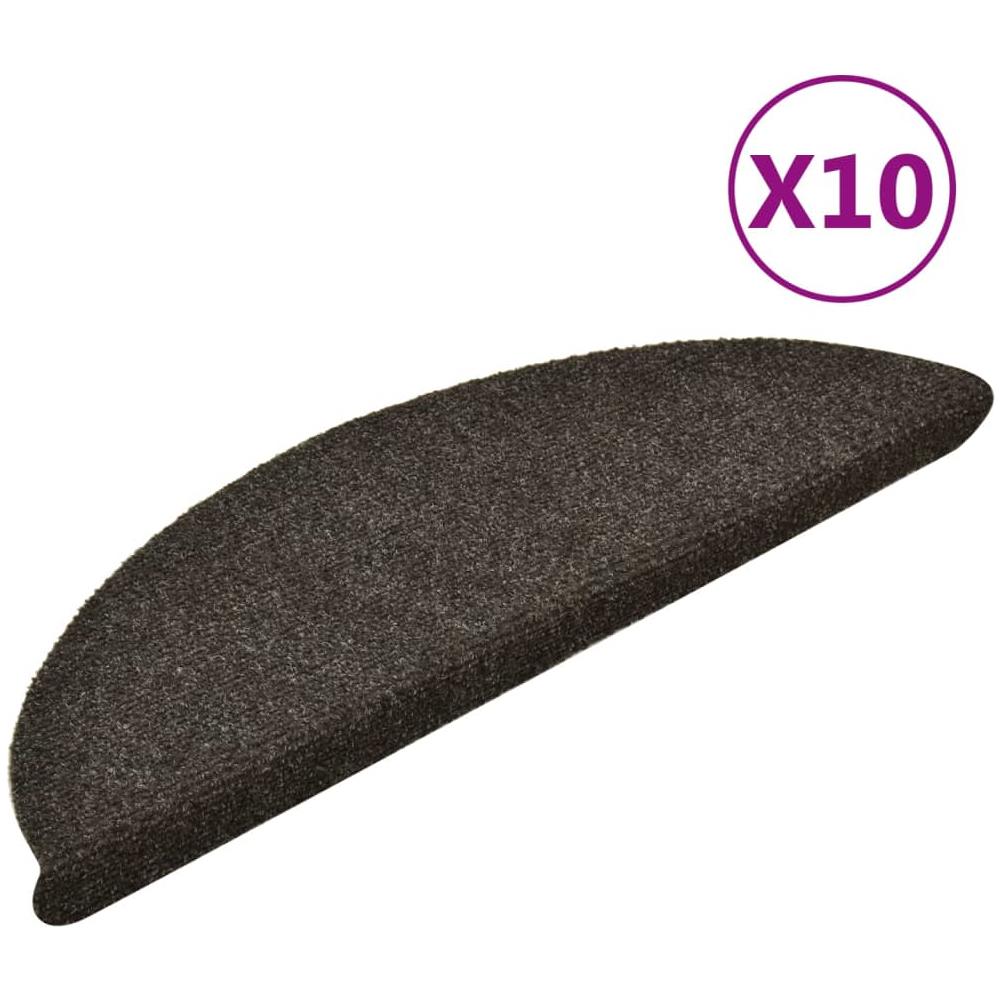 Tappetini per Scale 10 pz Antracite 56x17x3 cm Agugliati - Foto 1