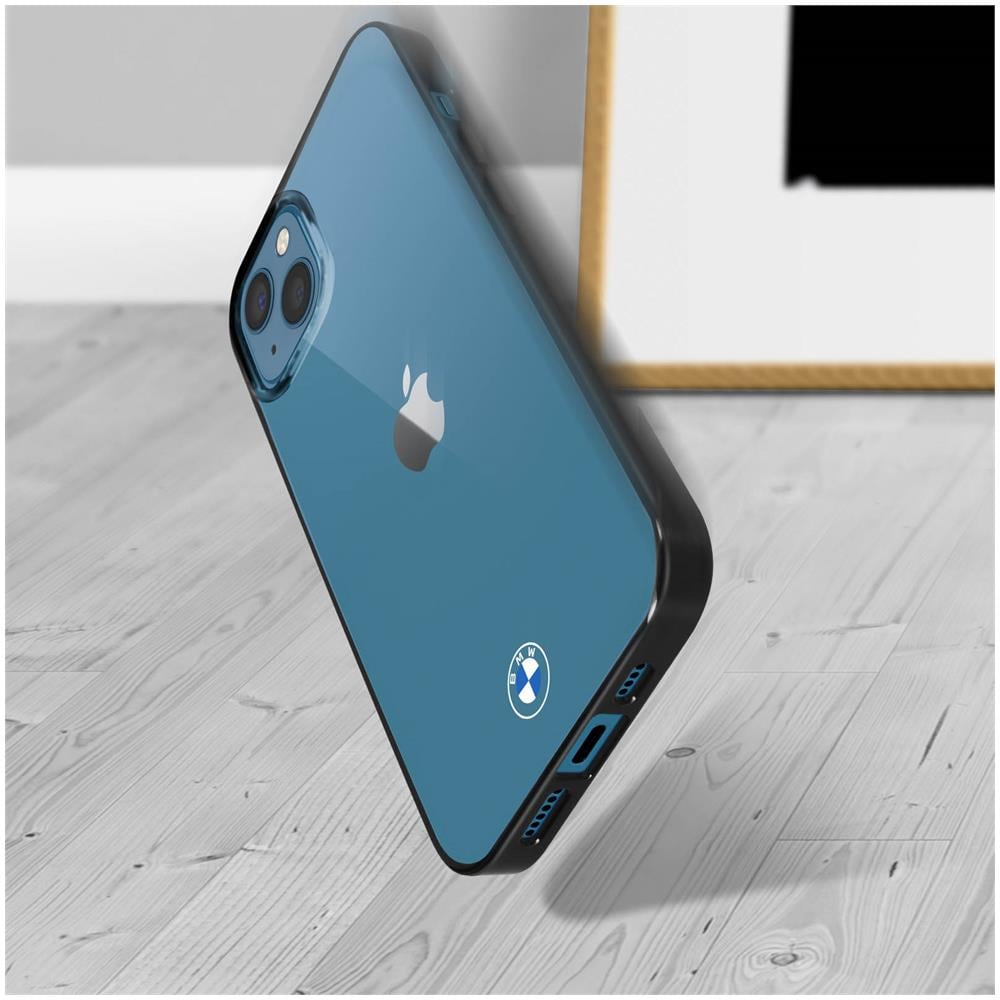 Cover Bmw Iphone 13 Mini Retro Trasparente Bordo Morbido Nero - Foto 5