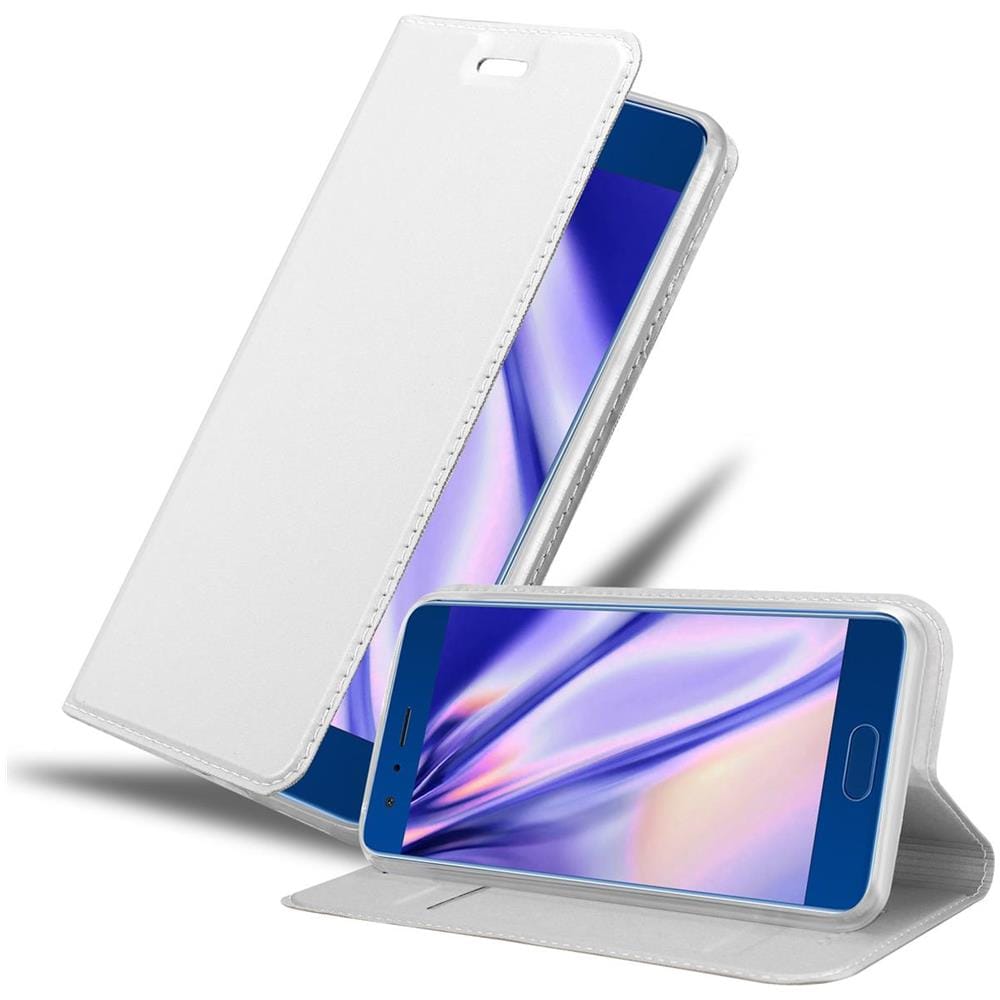 Custodia Compatibile Con Honor 9 In Classy Argento - Coperchio Protettiva Con Chiusura Magnetica, Funzione Stand E Tasca Per Le Carte - Foto 1