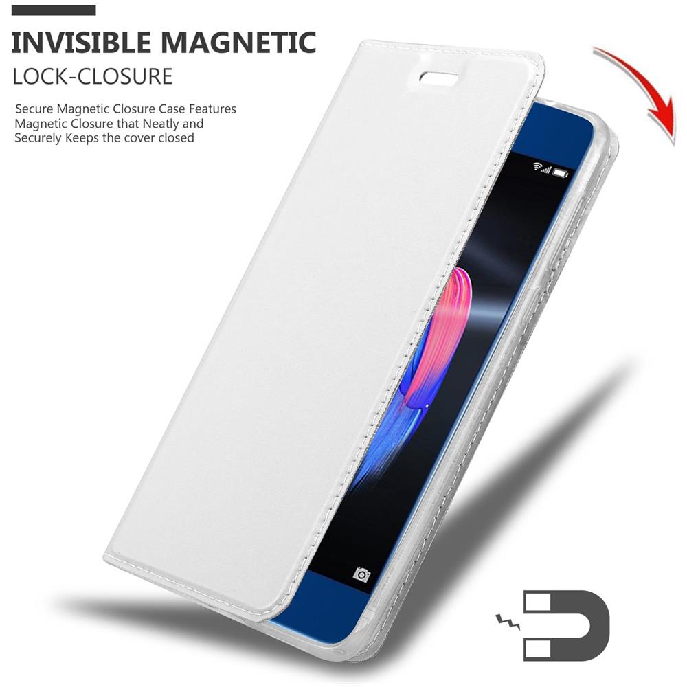 Custodia Compatibile Con Honor 9 In Classy Argento - Coperchio Protettiva Con Chiusura Magnetica, Funzione Stand E Tasca Per Le Carte - Foto 8