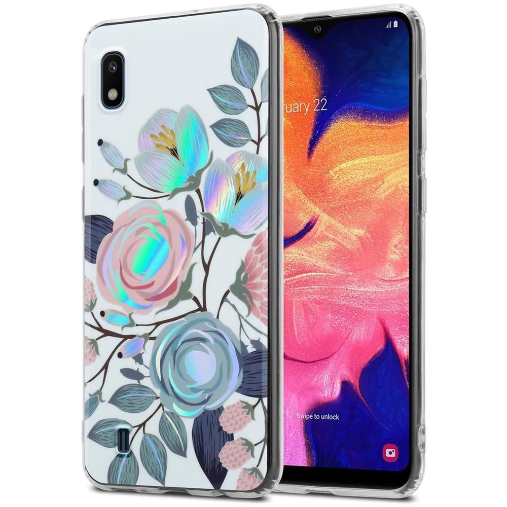 Custodia Compatibile Con Samsung Galaxy A10 / M10 Con Peonie Fiori - Coperchio Protettivo In Silicone Tpu Con Motivo Floreale - Foto 1