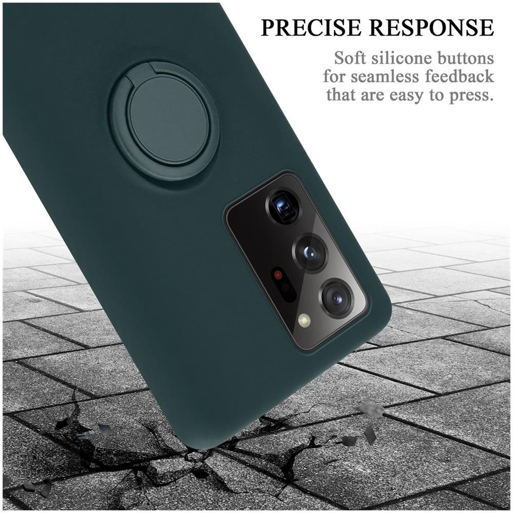 Custodia Compatibile Con Samsung Galaxy Note 20 Ultra In Liquid Verde - Coperchio Protettivo In Silicone Tpu Flessibile Con Anello - Foto 8