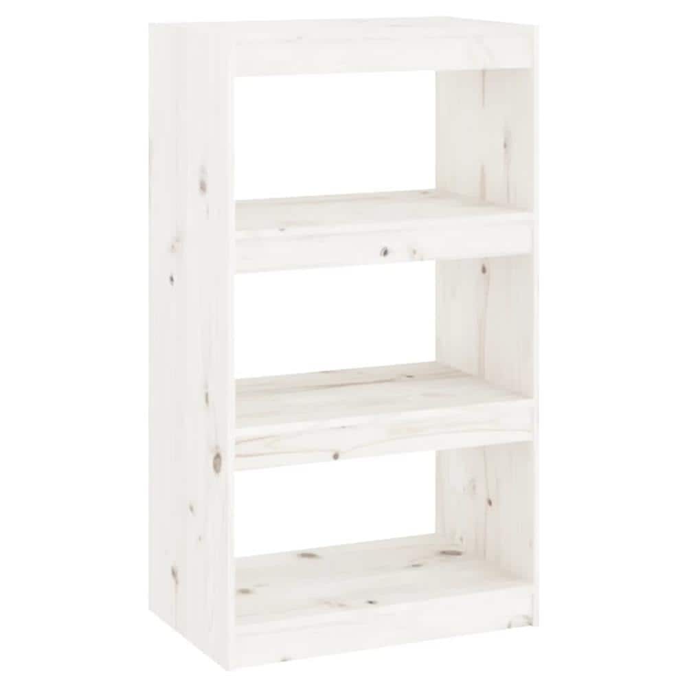 Libreria / divisorio Bianco 60x30x103,5 Cm Legno Massello Di Pino - Foto 2