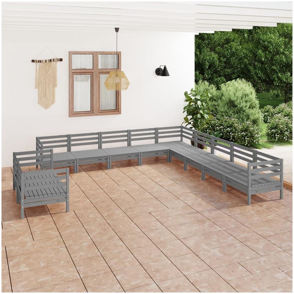 Set Divani Giardino L Per 6 Persone | Ferro Intrecciato | Cuscini Spessi 8 Cm | Con 2 Tavolini In Legno