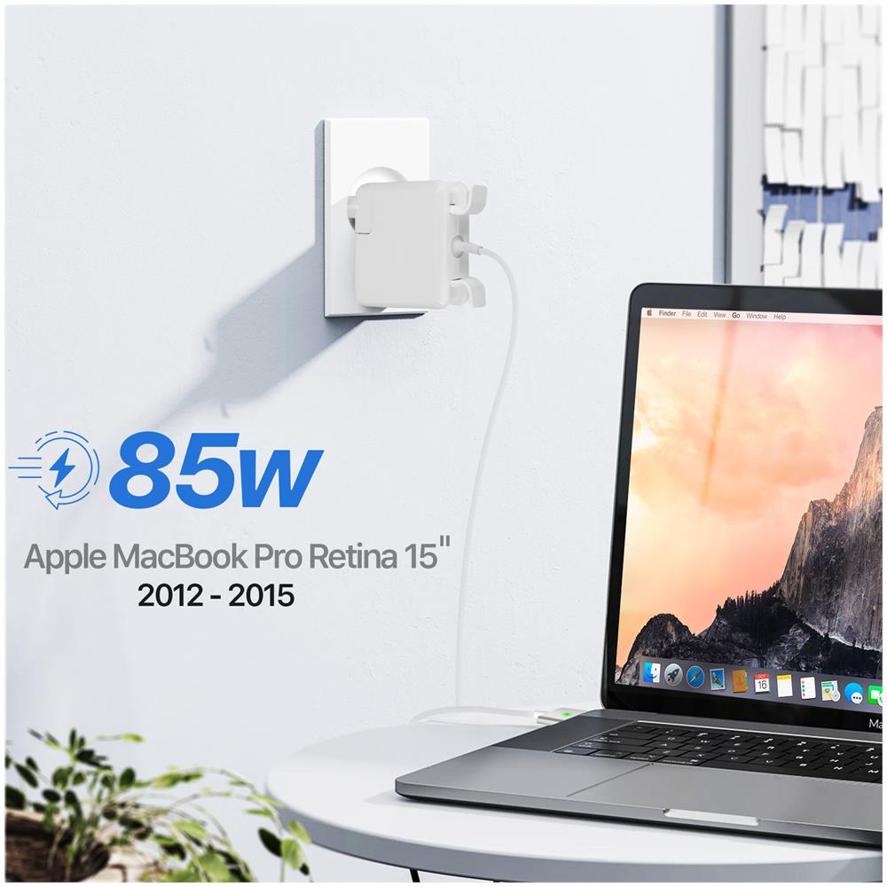 Caricabatterie Per Macbook Magsafe 2 Magnetico Carica Rapida 85w Indicatore Led - Foto 2