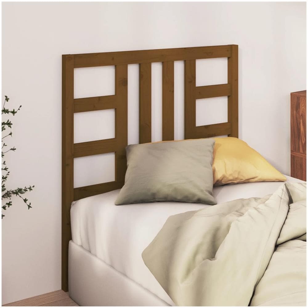 Testiera Per Letto Miele 96x4x100 Cm In Legno Massello Di Pino - Foto 3
