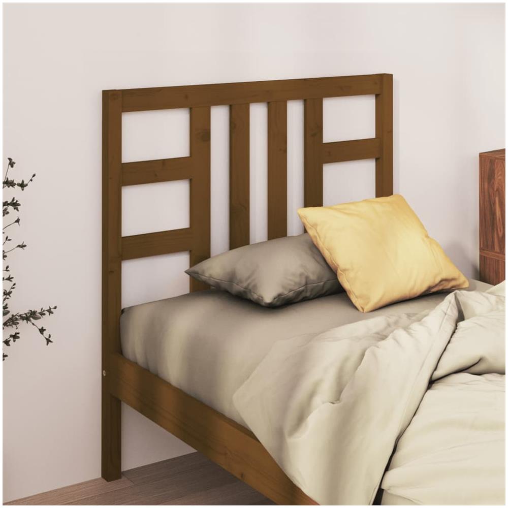Testiera Per Letto Miele 96x4x100 Cm In Legno Massello Di Pino - Foto 1