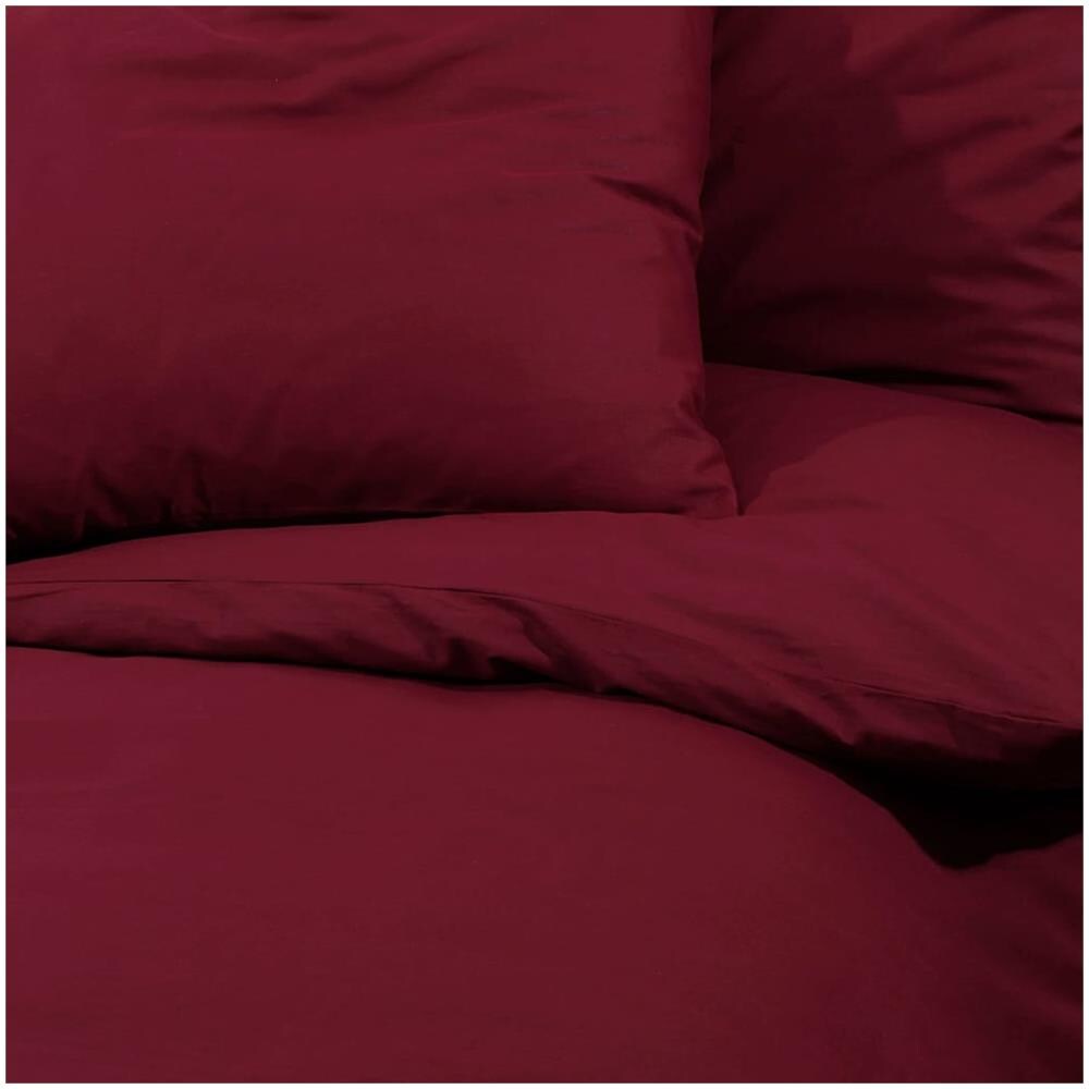 Set Copripiumino Bordeaux 200x200 Cm In Microfibra Leggera - Foto 2