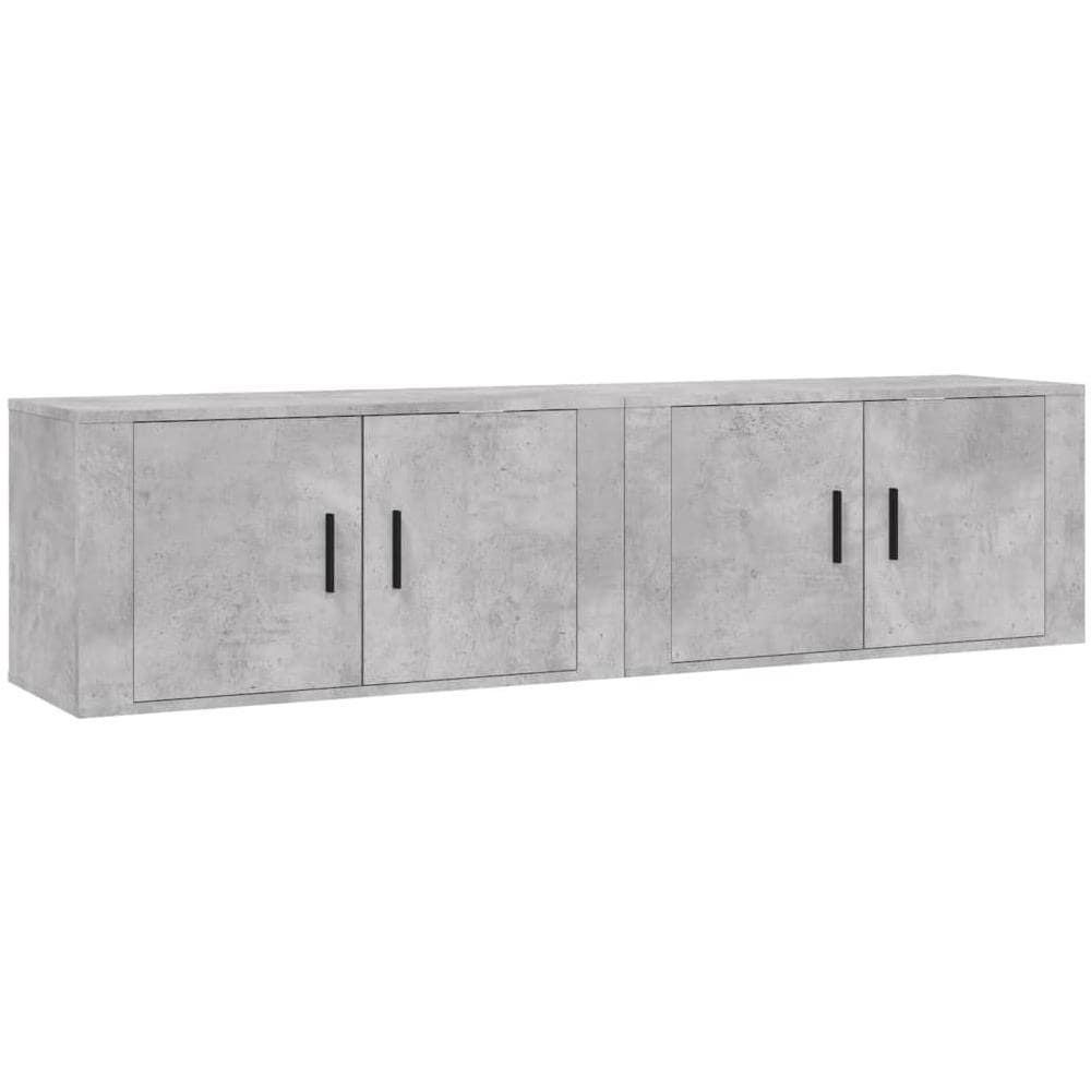 Mobili Porta Tv A Parete 2 Pz Grigio Cemento 80x34,5x40 Cm - Foto 2