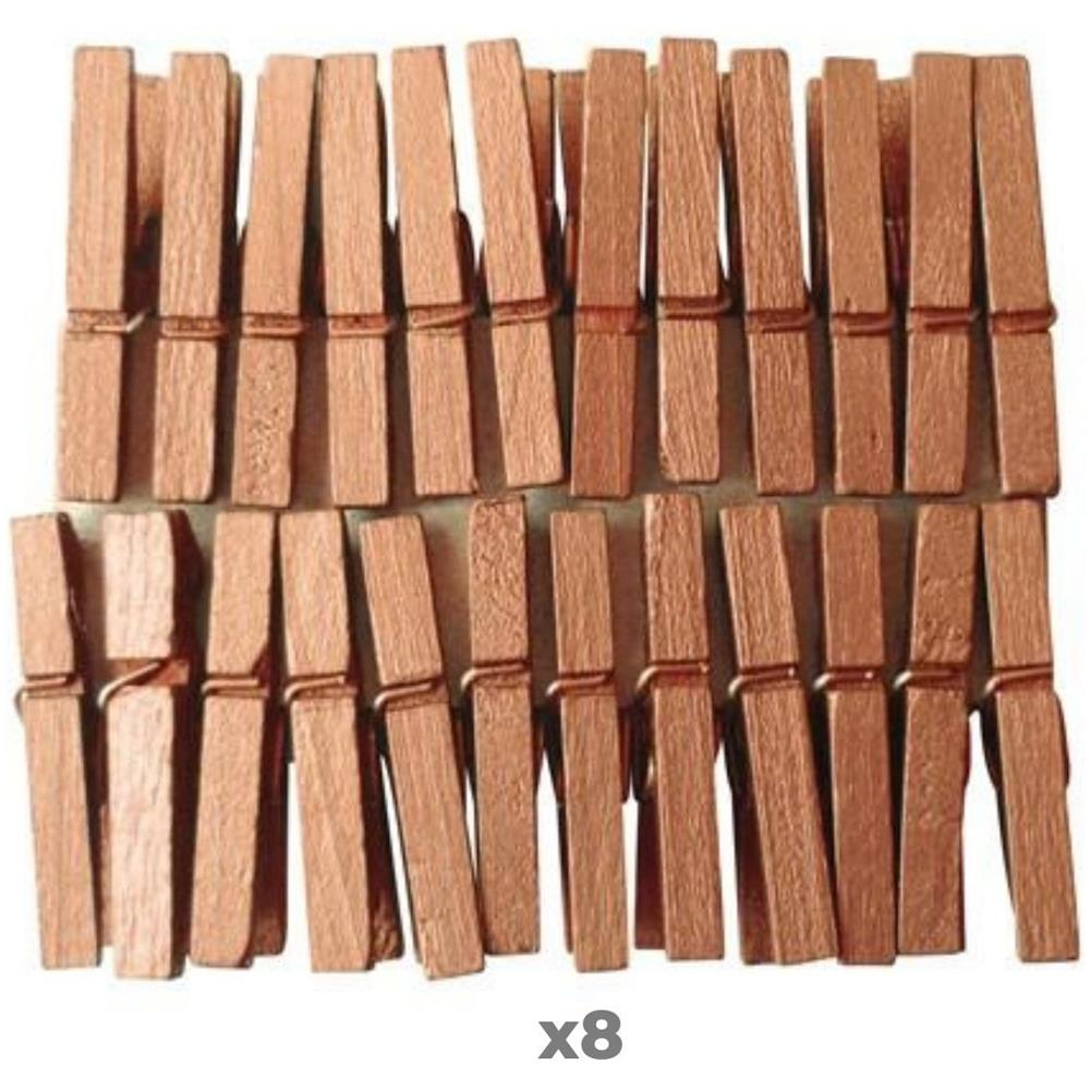 192 Mini Mollette In Legno 3 Cm - Rame - Foto 1