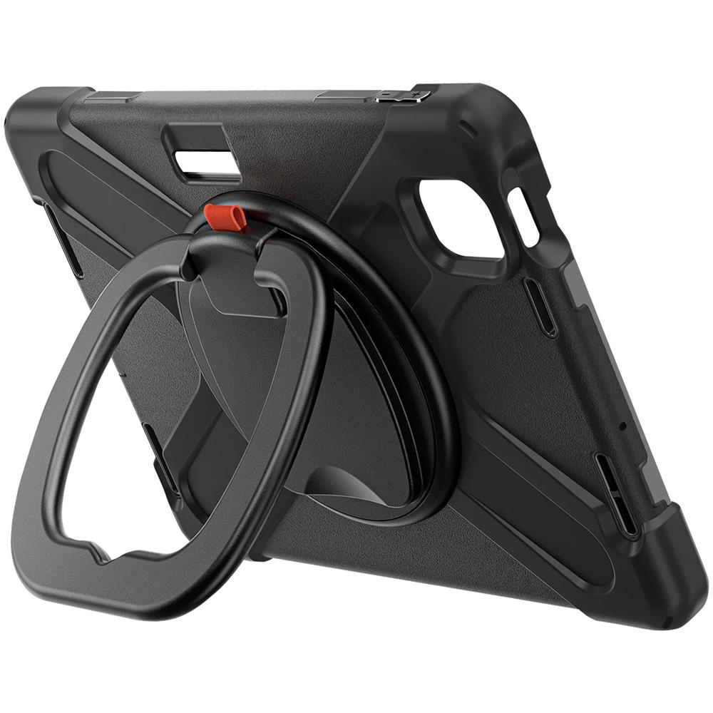 Cover Per Xiaomi Pad 6 Antishock Bi-materia Manico Ruotabile Supporto Nera - Foto 5