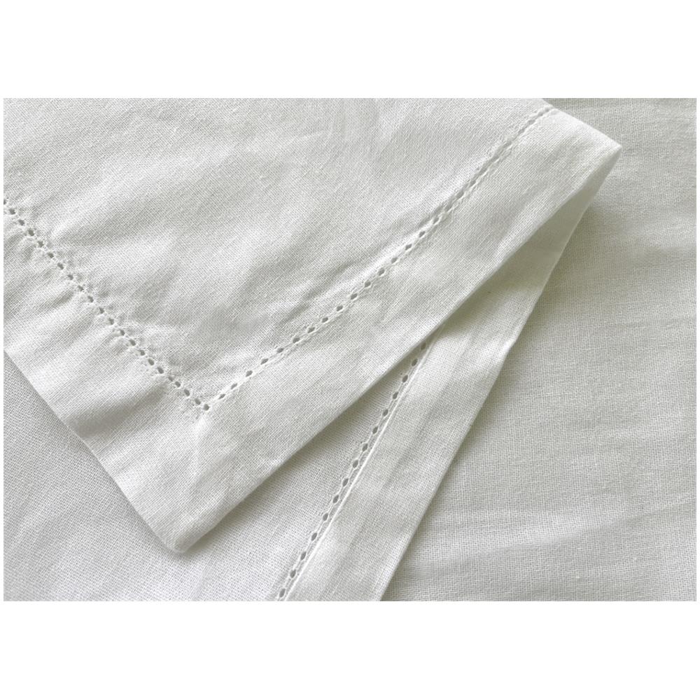 Tovaglia Cucina Soggiorno In Cotone Con Orlo A Giorno In Tinta Unita Vari Colori Ajour 140x180cm Bianco - Foto 4