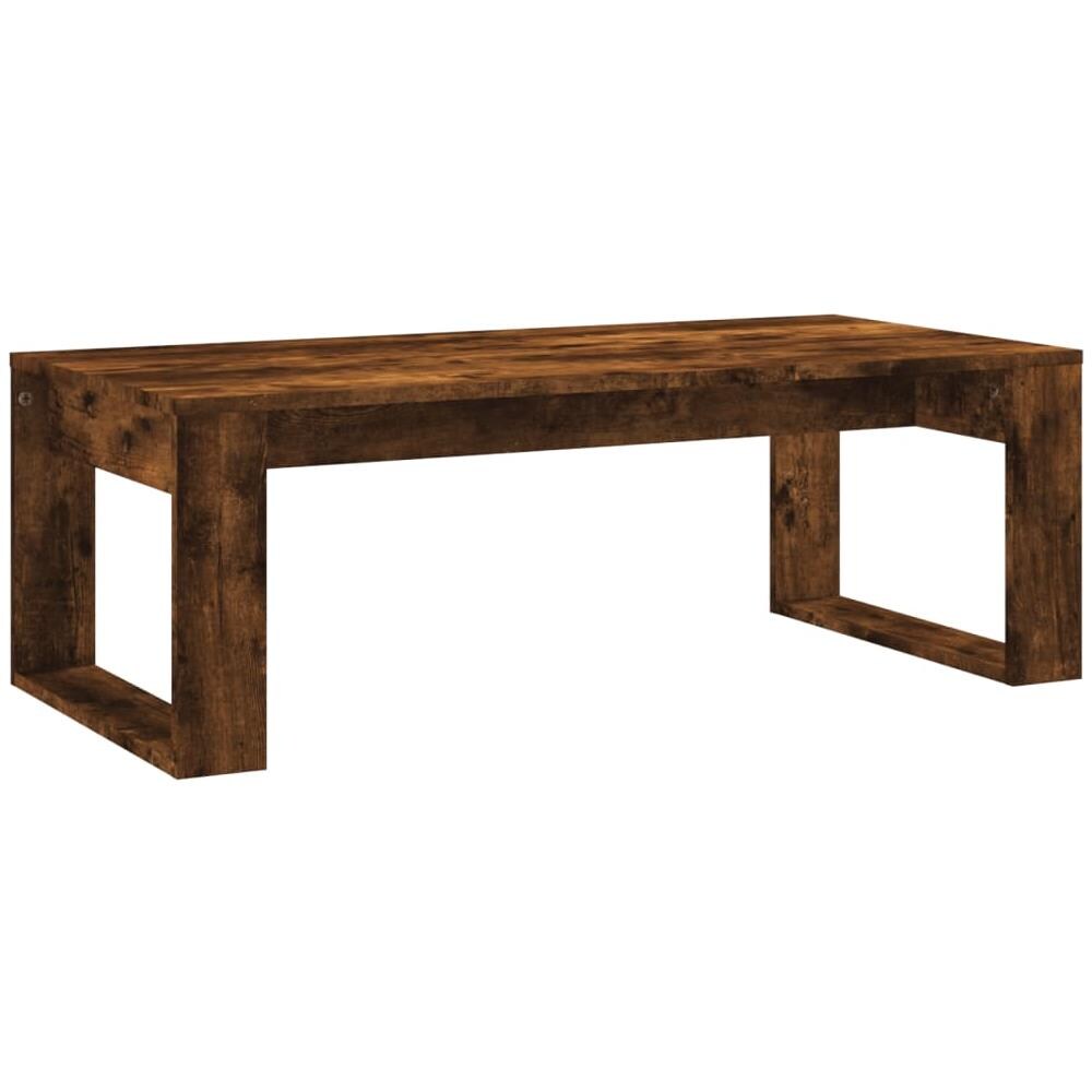Tavolino Da Salotto Rovere Fumo 102x50x35 Cm Legno Multistrato - Foto 2