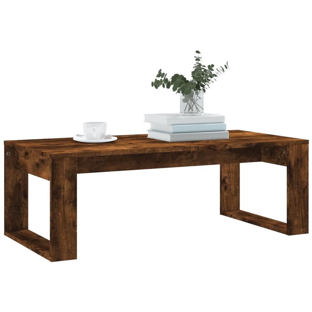 Tavolino Da Salotto Rovere Fumo 102x50x35 Cm Legno Multistrato - Foto 3