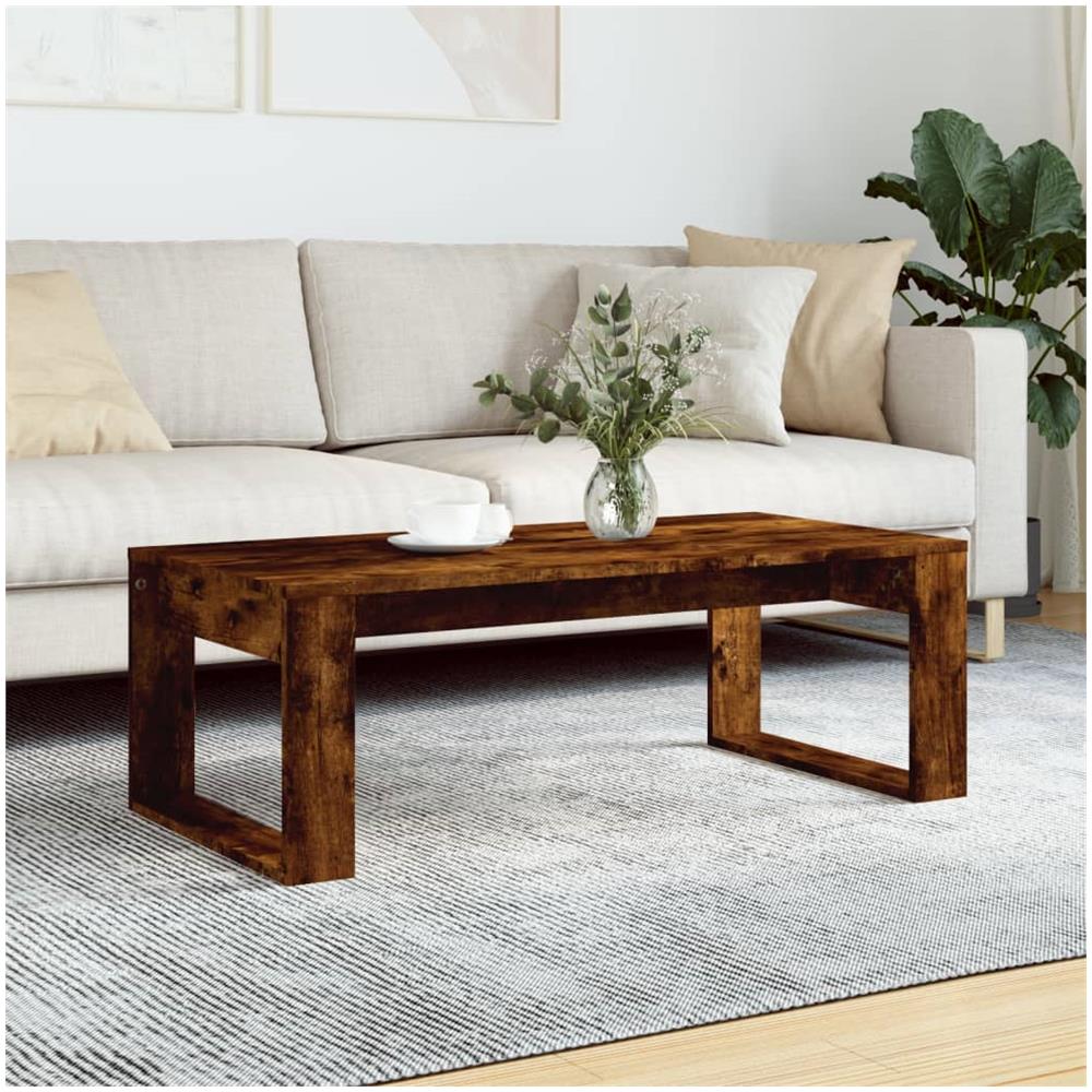 Tavolino Da Salotto Rovere Fumo 102x50x35 Cm Legno Multistrato - Foto 1