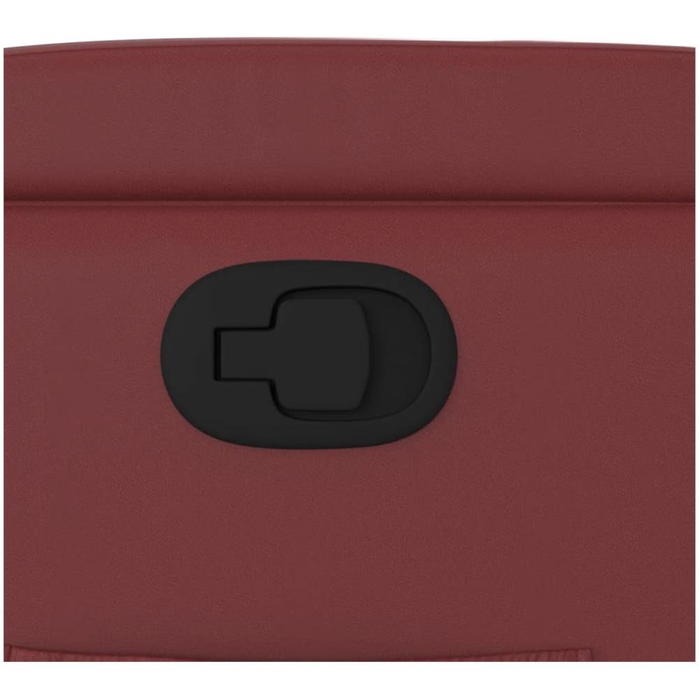 Poltrona Reclinabile Rosso Vino In Similpelle - Foto 9