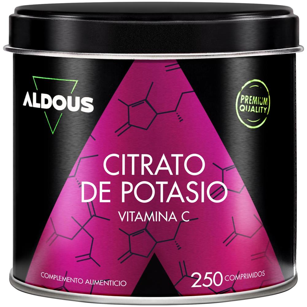 Citrato di potassio 3705 mg con 80 mg di vitamina C Aldous | 250 compresse - Foto 1