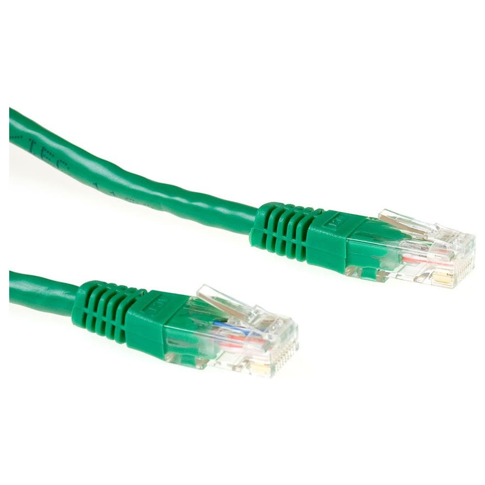 Cavo Rete ACT - Categoria 6 - for Dispositivo di rete - 1,50 m - 1 x RJ-45 Maschio Rete - 1 x RJ-45 Maschio Rete - Cavo patch - Verde - Foto 1