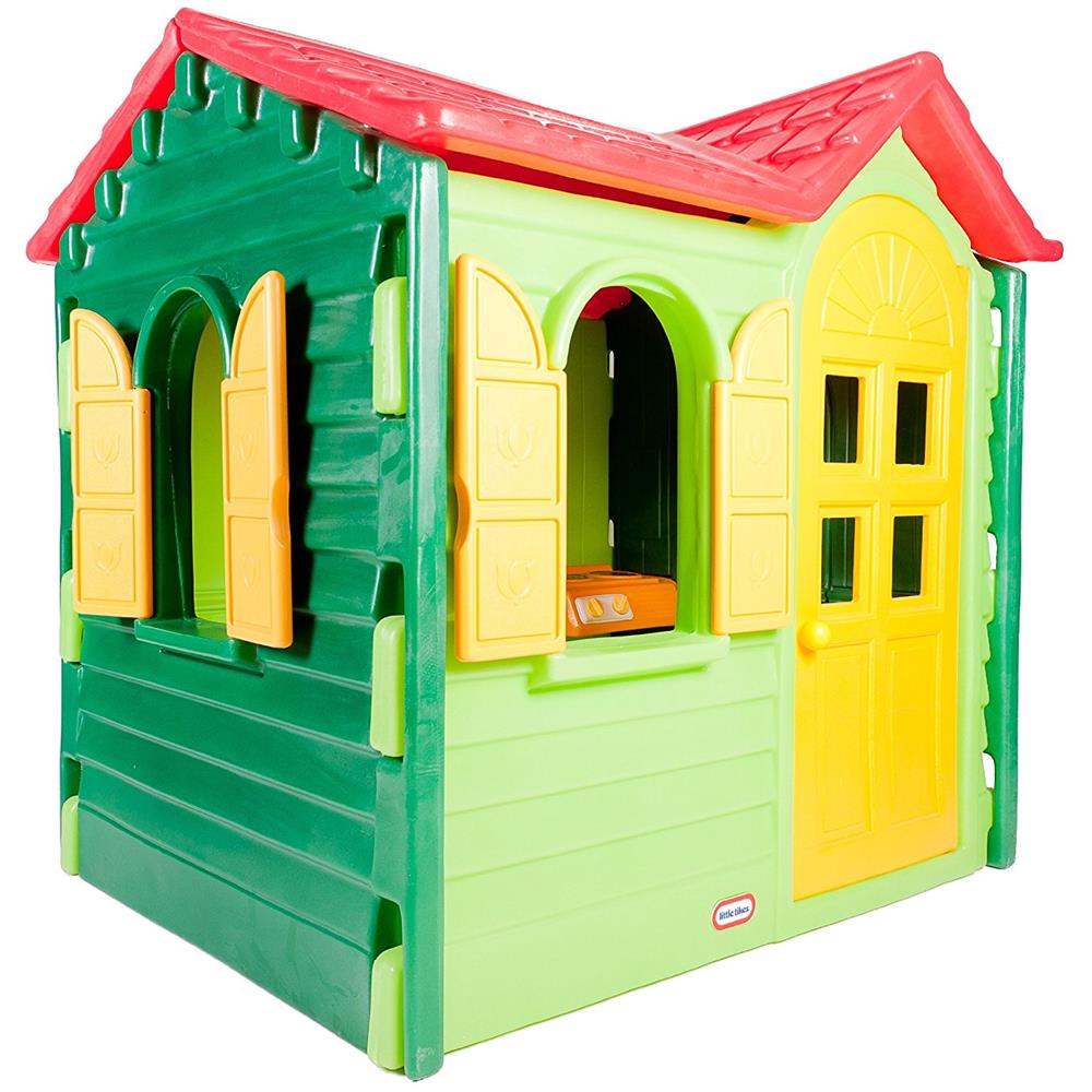 Villetta Giocattolo Da Giardino. Completa Di Quattro Finestre Con Persiane Apribili E Porta Ad Arco. Dispone Di Lavandino, Piano Cottura E Telefono Finto - 9000441 - Foto 2