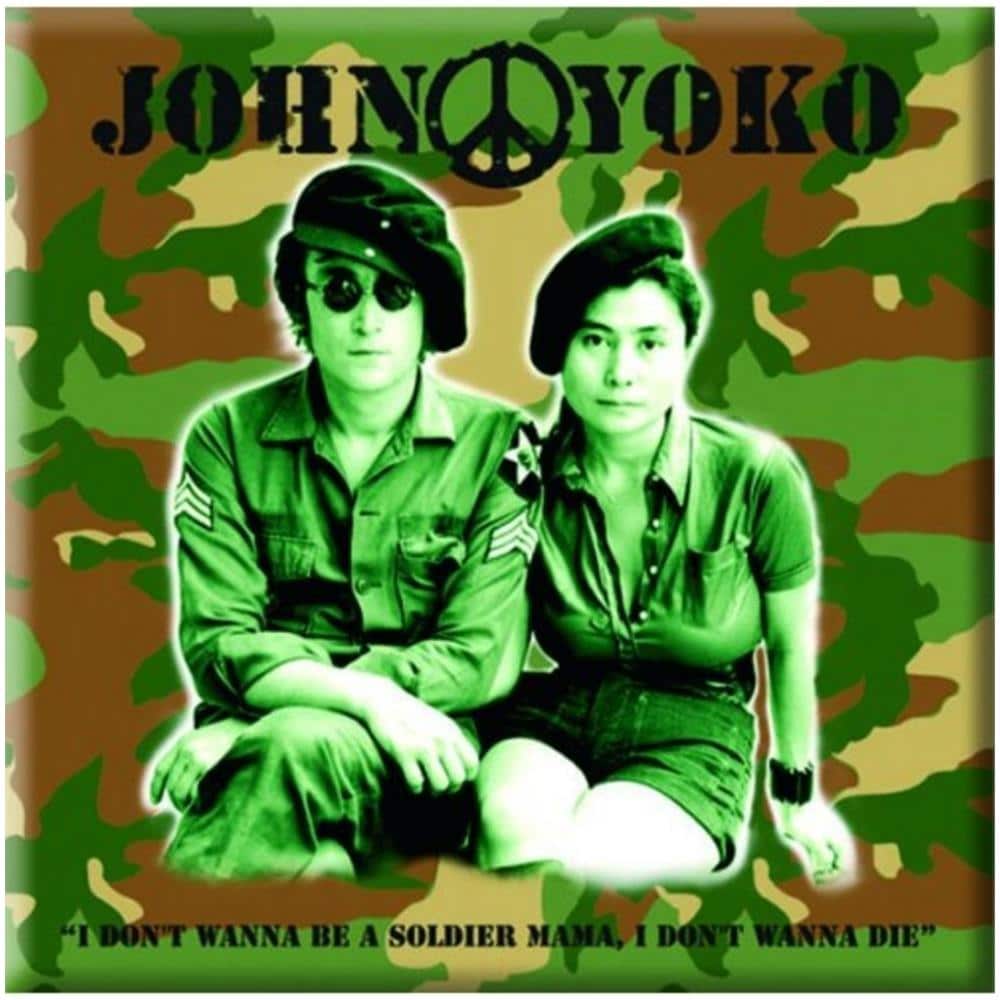 John Lennon - Soldier (magnete Metallo)  - Foto 1