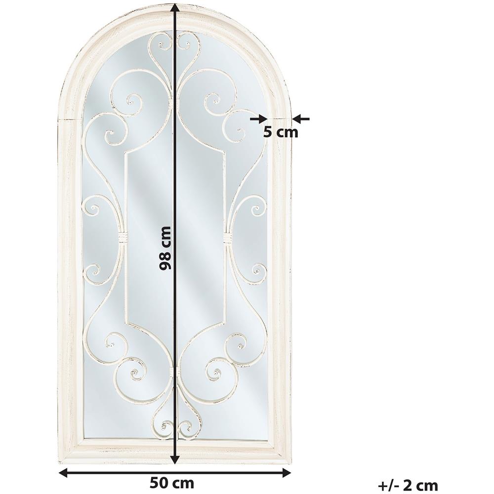 Specchio Da Parete In Color Bianco Antico 50 X 98 Cm Campel - Foto 2