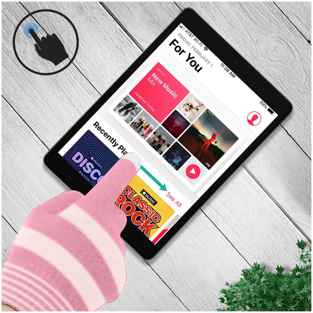 Guanti Pour Touchscreen Donna Fluidità Touch Conservata Akashi Rosa Fluo - Foto 2