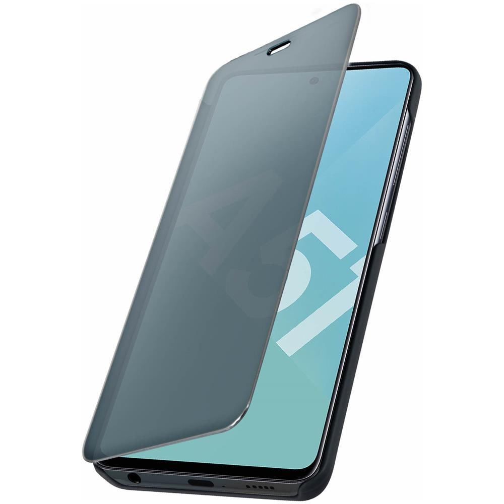 Custodia Samsung Galaxy A51 Sportellino A Specchio Supporto Video Nero - Foto 2