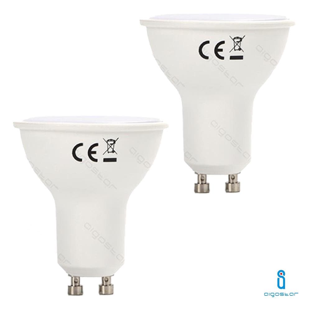 2x Lampadina Led Gu10 6w 6400k Bianco Freddo A+ 440lm Fascio 120° 160° A5 - Foto 1