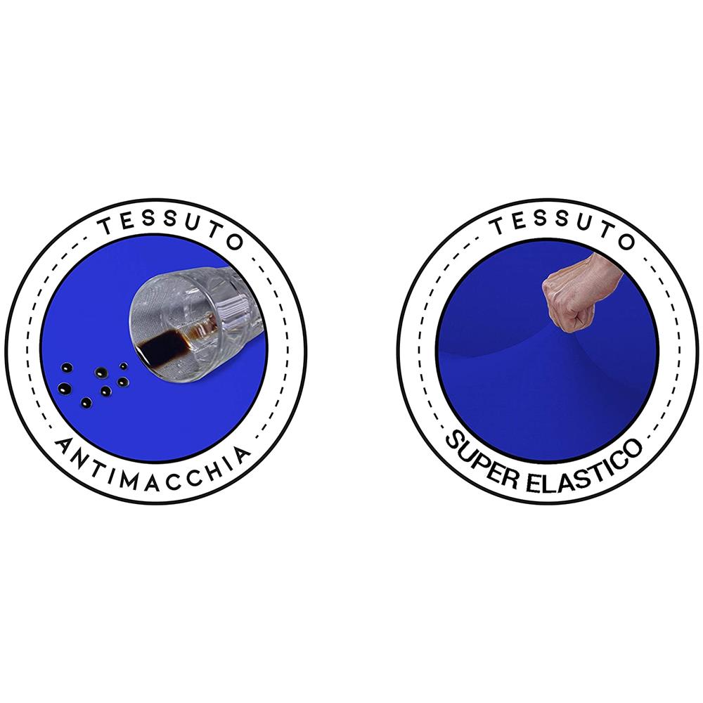 Set 4 Vestisedia Tondo Antimacchia Made In Italy Azzurro - Foto 6