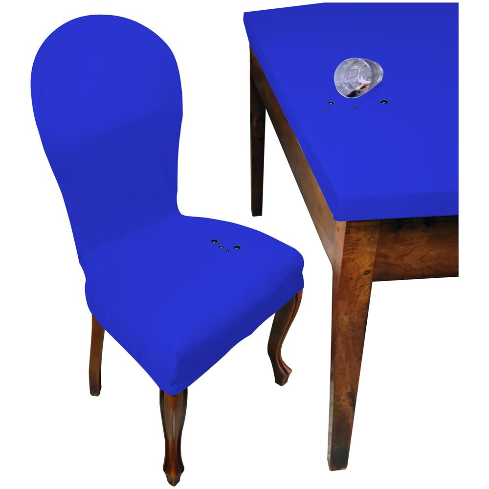 Set 4 Vestisedia Tondo Antimacchia Made In Italy Azzurro - Foto 1