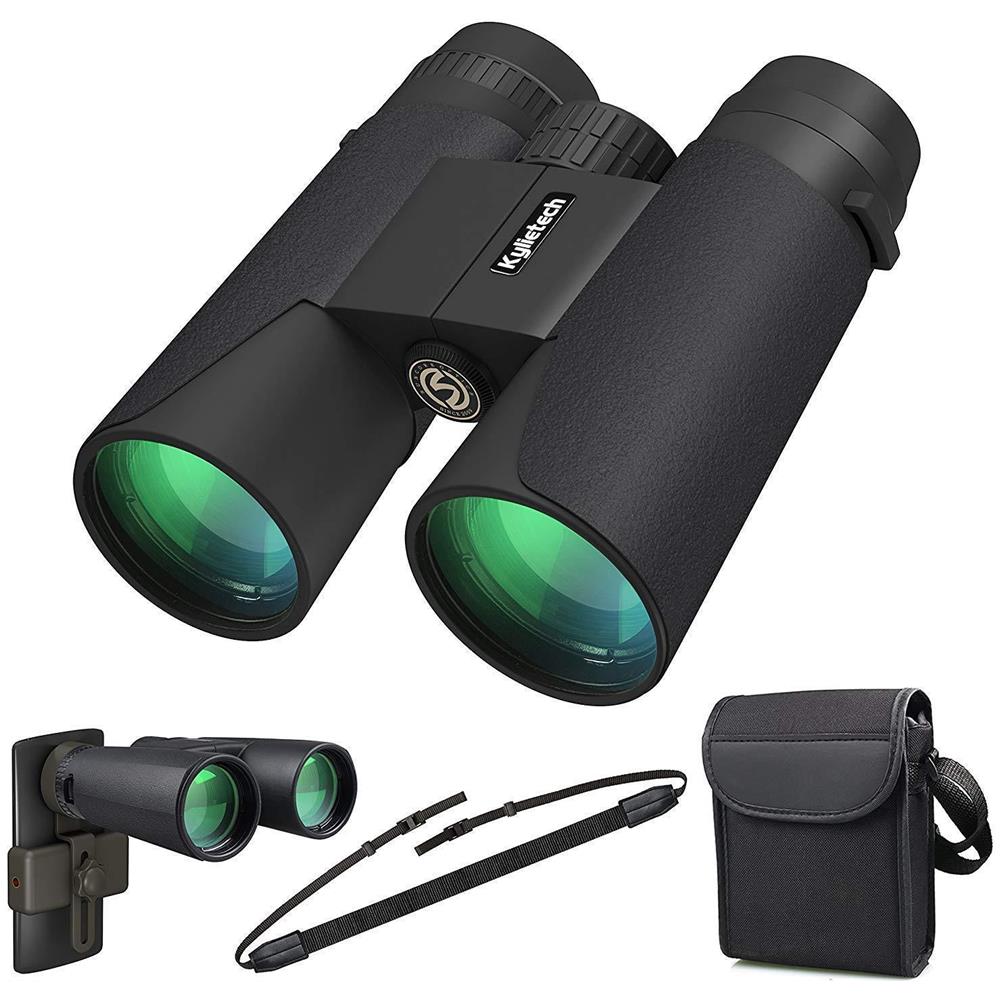 High Power Binocolo Kylietech 12x42 Binoculare Per Gli Adulti Con Bak4 Prisma Fmc Lens Fogproof Impermeabile Grande Per Il Bird Watching Viaggio Sognare Hunting Concerti (smartphone Adattatore Incluso) - Foto 1