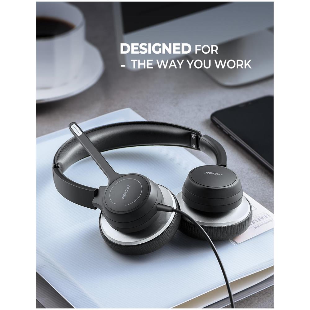 Mpow Hc6 Office Headset With Mic Bh328 3.5mm Usb Computer Headset Noise  Reduction Headphone For Call Center Skype Pc Cellphone - Earphones \u0026  Headphones - AliExpress