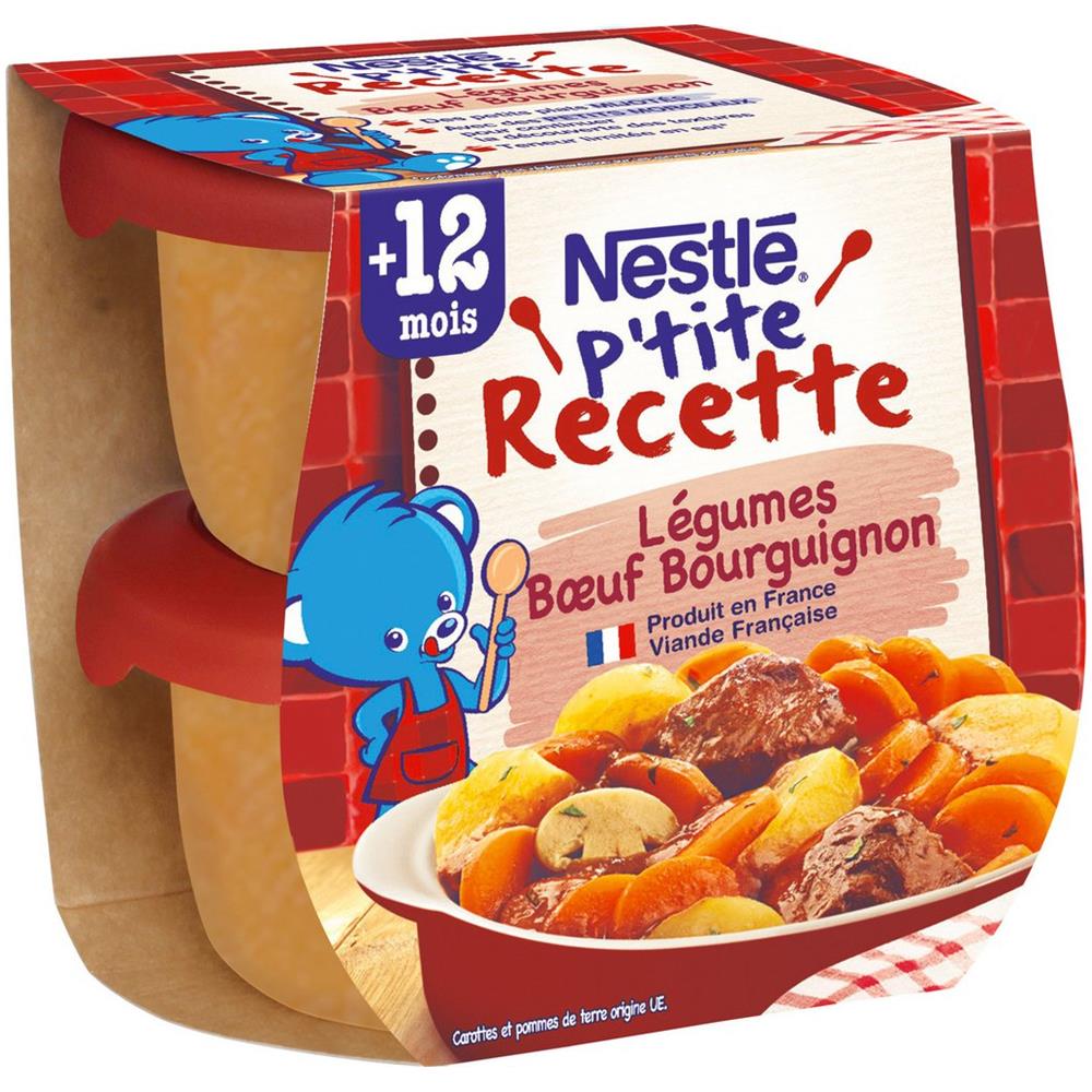 P Tite Recette Plat Bébé Dés 12 Mois Légumes Bœuf Bourguignon P'tite Recette - Foto 1
