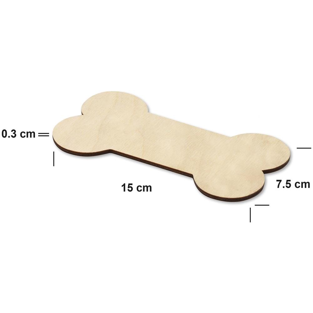 10 X Forme Di Osso Di Cane Di Grandi Dimensioni | Ritagli In Legno Compensato | 15 X 7,5 Cm | Forme Non Dipinte | Perfette Per Dipingere, Decorare, Decoupage O Come Regalo - Foto 2