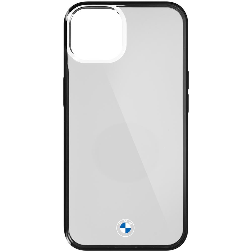 Cover Bmw Iphone 13 Pro Max Retro Trasparente Bordo Morbido Nero - Foto 1