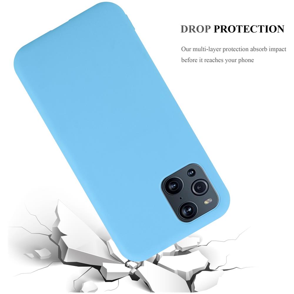 Custodia Compatibile Con Oppo Find X3 Pro In Candy Blu - Coperchio Protettivo In Silicone Tpu Flessibile - Foto 7