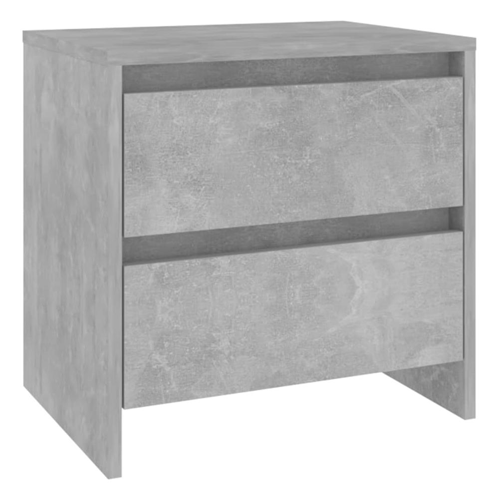 Comodino Grigio Cemento 45x34,5x44,5 Cm In Truciolato - Foto 2
