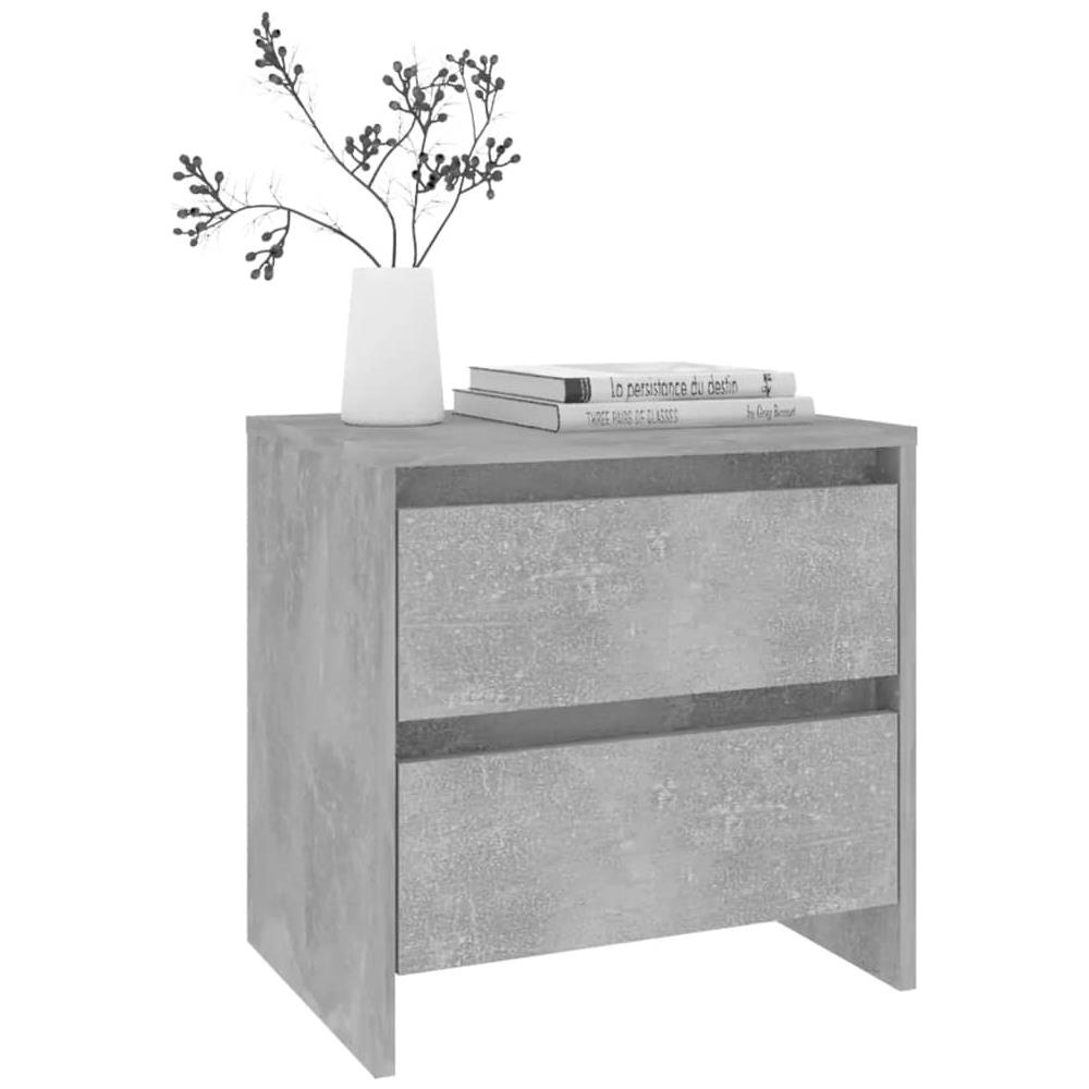 Comodino Grigio Cemento 45x34,5x44,5 Cm In Truciolato - Foto 3