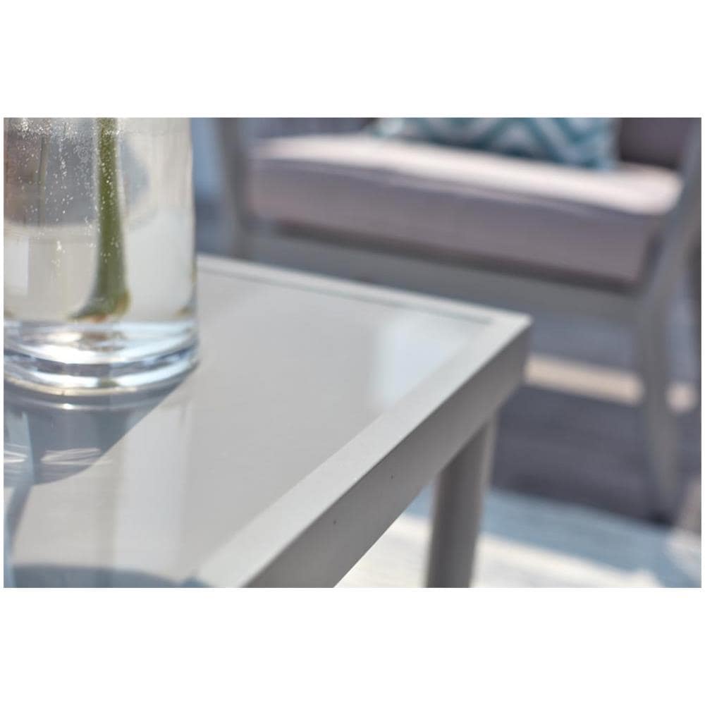 Salotto Da Giardino In Alluminio E Corda Grigio Chiaro Anahma - Foto 2